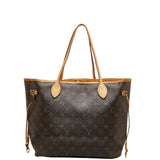 Louis Vuitton Monogram Neverfull MM Shoulder-Bag Tote Bag Brown PVC Leather Louis Vuitton