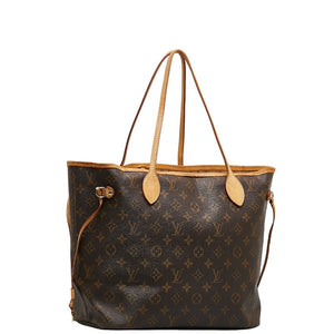 Louis Vuitton Monogram Neverfull MM Shoulder-Bag Tote Bag Brown PVC Leather Louis Vuitton