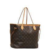 Louis Vuitton Monogram Neverfull MM Shoulder-Bag Tote Bag Brown PVC Leather Louis Vuitton
