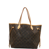 Louis Vuitton Monogram Neverfull MM Shoulder-Bag Tote Bag Brown PVC Leather Louis Vuitton