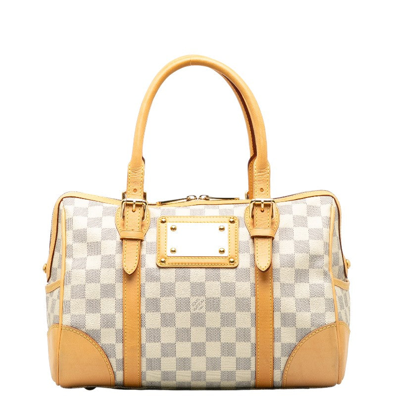 Louis Vuitton Damier Azur Berkeley Boston Bag White
