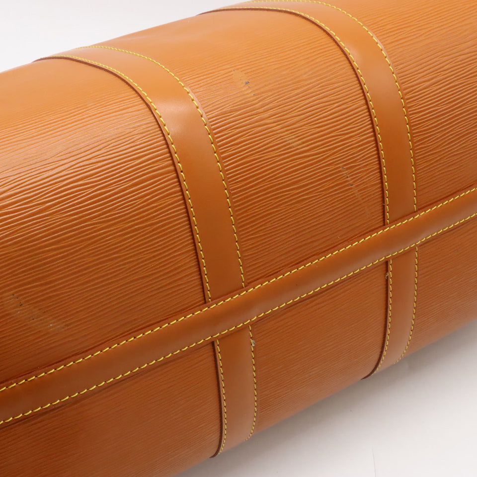 Louis Vuitton Epi Keepall 45 Travel Bag Zipang Gold
