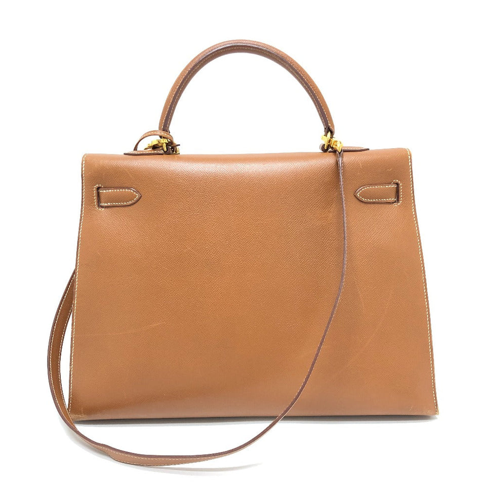 Hermes Handbag Courchevel Brown Kelly 35 Women