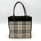 Luxury Burberry Leather Trimmed PVC Handle Bag - Neutrals Handle Bags, Handbags bb5517bb