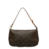 Louis Vuitton Monogram Shoulder Bag Leather Brown