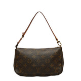 Louis Vuitton Monogram Shoulder Bag Leather Brown