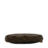 Louis Vuitton Monogram Shoulder Bag Leather Brown