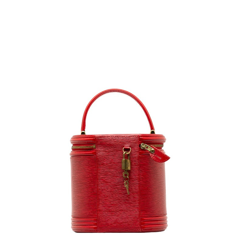 Louis Vuitton Epi Cannes Handbag Vanity Bag Castilian Red