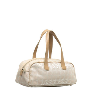 Chanel New Travel Line Canvas Leather Handbag