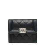 Chanel Boy Chanel Lambskin Trifold Wallet