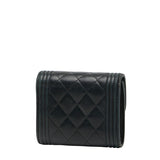Chanel Boy Chanel Lambskin Trifold Wallet