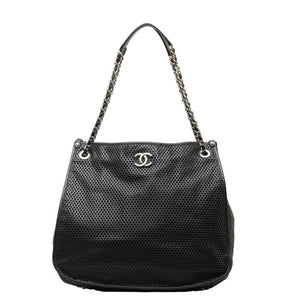Chanel Coco Mark Punching Leather 2way Shoulder Bag