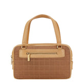 Chanel Choco Bar Canvas Leather Handbag