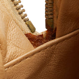 Chanel Choco Bar Canvas Leather Handbag