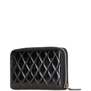 Chanel Coco Mark Matelassé Patent Leather Long Wallet