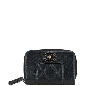 Chanel Coco Mark Turnlock Matelassé Lambskin Coin Purse