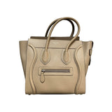 Micro Luggage Tote Grained Leather Beige RHW