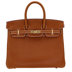 Hermes25cm Birkin Fauve Barenia Leather Gold Hardware