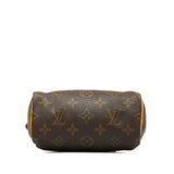 Louis Vuitton Monogram Mini Handbag Brown PVC Leather Louis Vuitton
