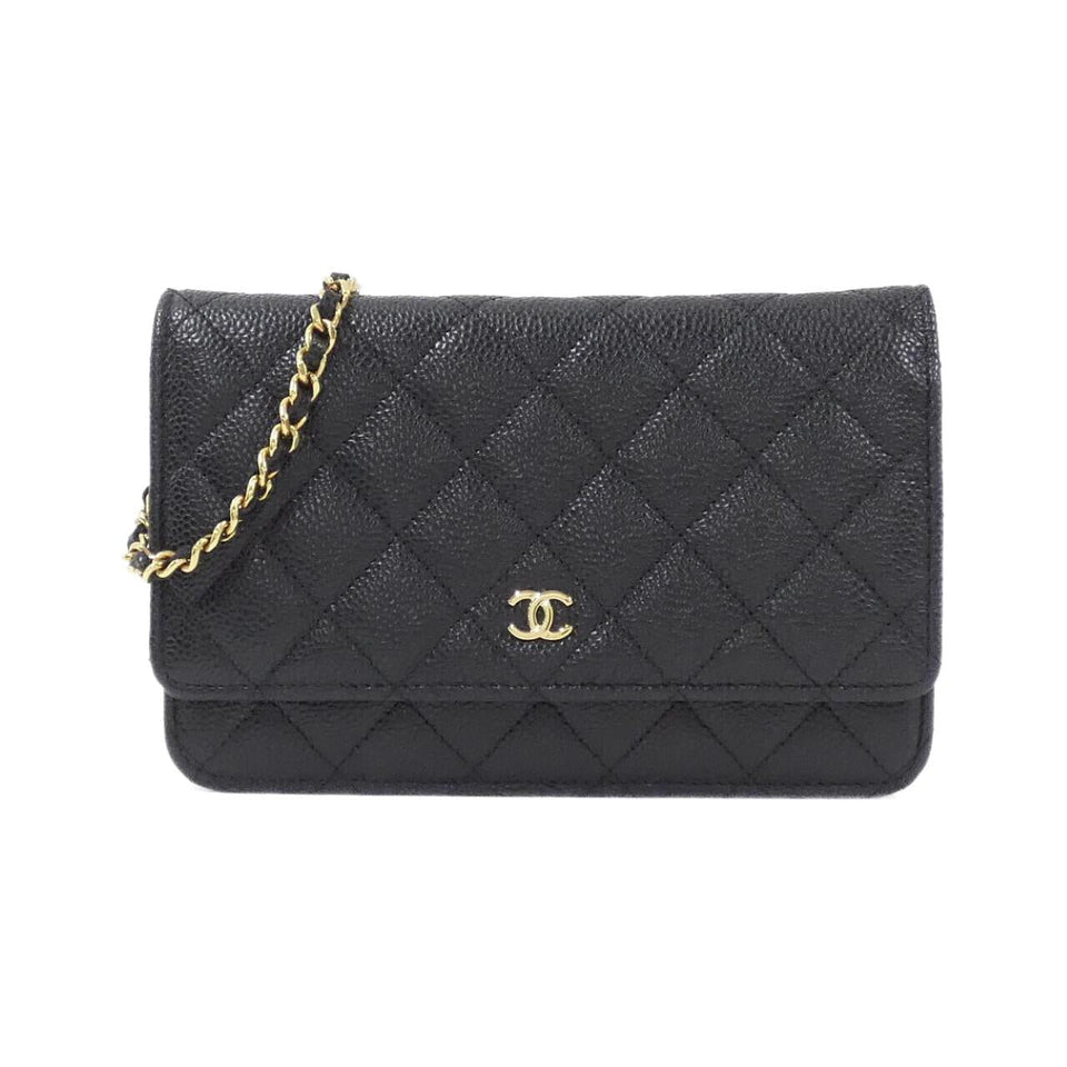 Chanel Timeless Classic Caviar Skin Chain Wallet