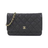 Chanel Timeless Classic Caviar Skin Chain Wallet