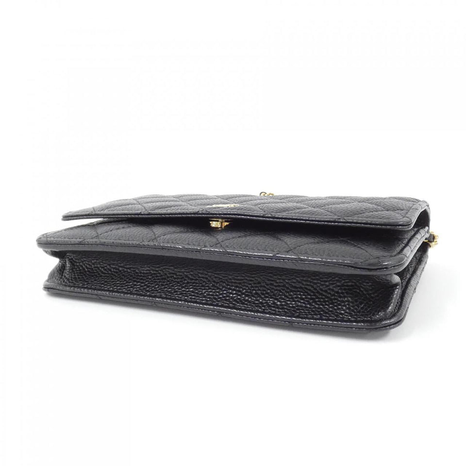 Chanel Timeless Classic Caviar Skin Chain Wallet