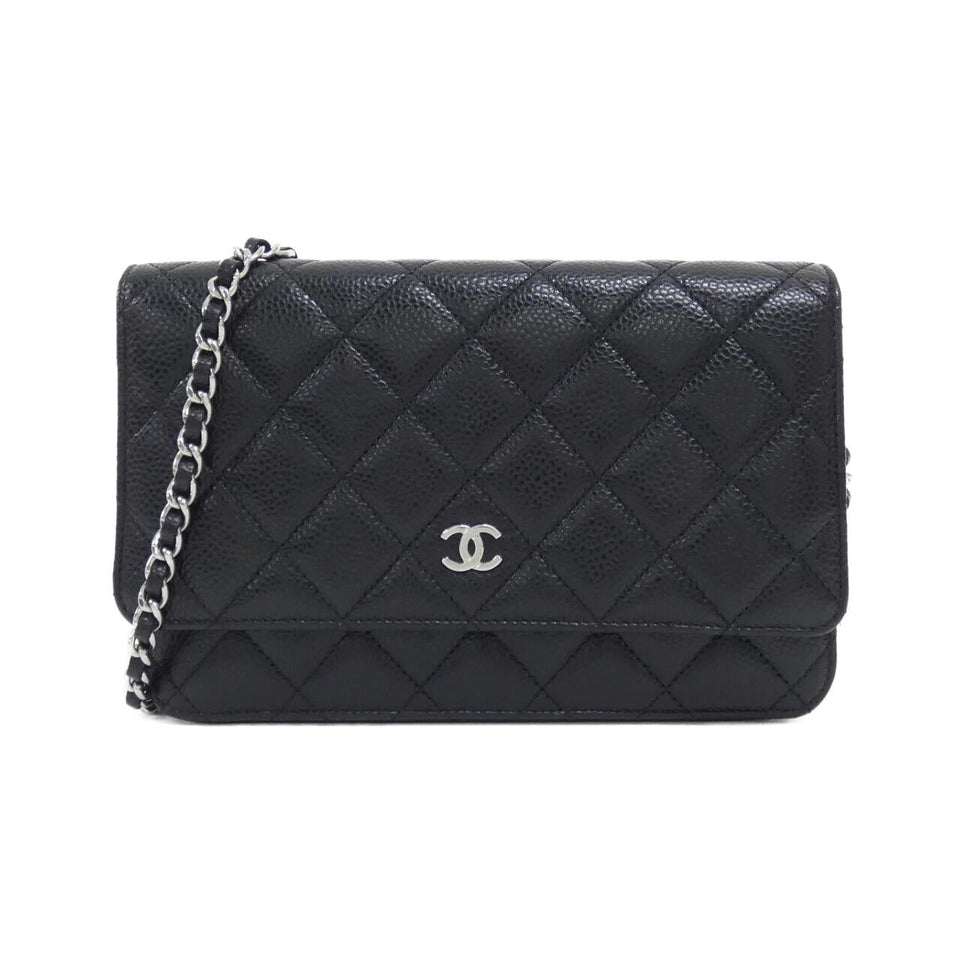Chanel Timeless Classic Caviar Skin Chain Wallet