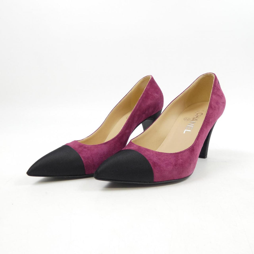 Chanel G33085Y51214 Suede Calfskin/Satin Pumps