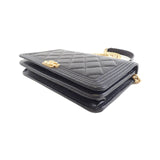 Chanel Boy Chanel Caviar Skin Chain Wallet
