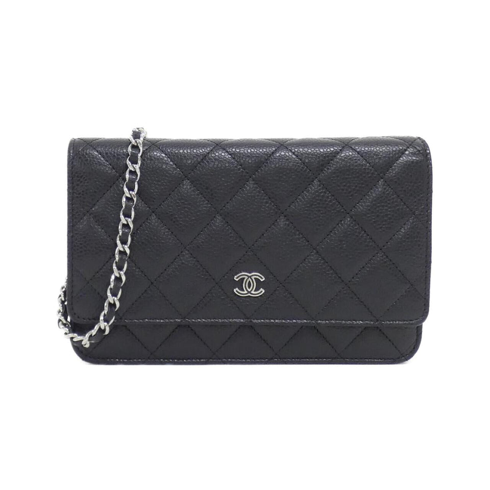 Chanel Timeless Classic Caviar Skin Chain Wallet