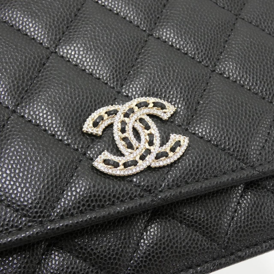 Chanel AP2734 Caviar Skin Chain Wallet