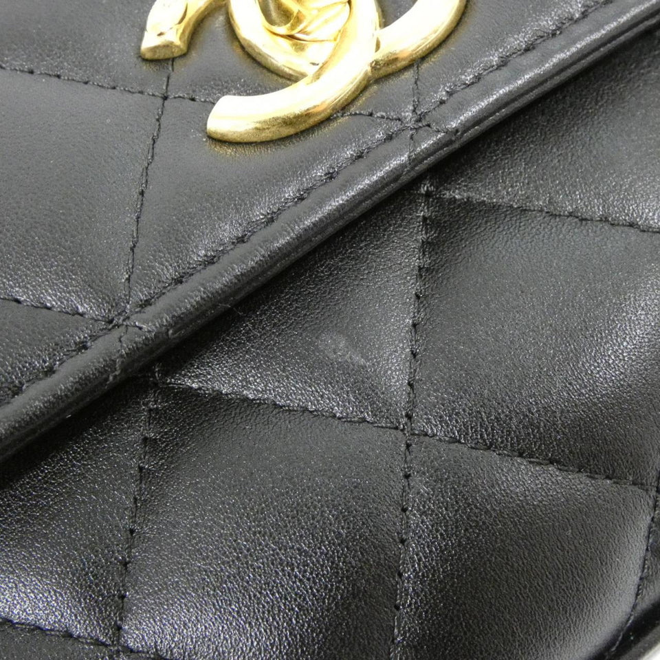 Chanel Coco Handle Chain Clutch Calf Chain Clutch