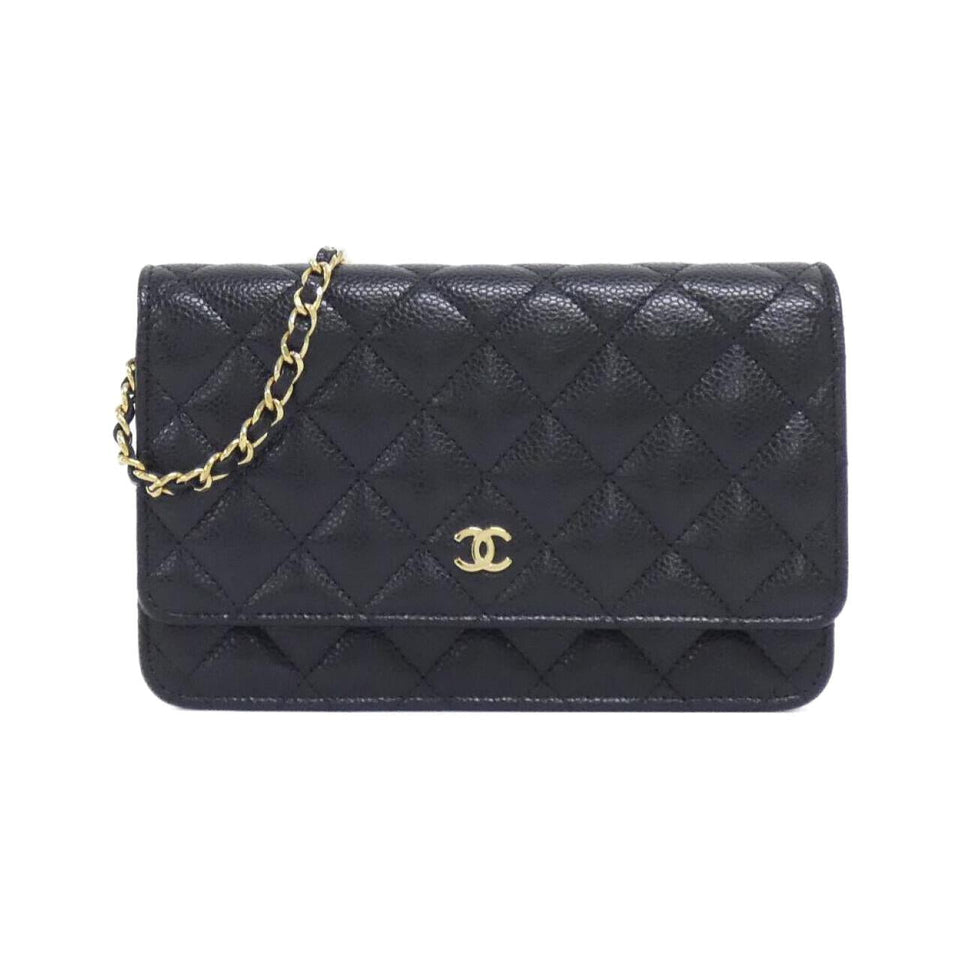Chanel Timeless Classic Line Caviar Skin Chain Wallet