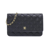 Chanel Timeless Classic Line Caviar Skin Chain Wallet