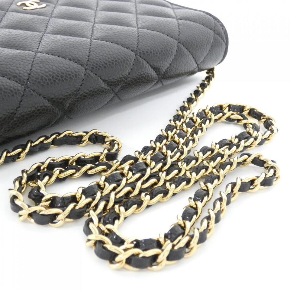 Chanel Timeless Classic Line Caviar Skin Chain Wallet