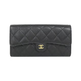 Chanel Timeless Classic Line Caviar Skin Long Wallet
