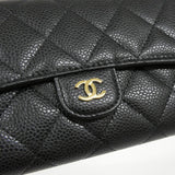 Chanel Timeless Classic Line Caviar Skin Long Wallet