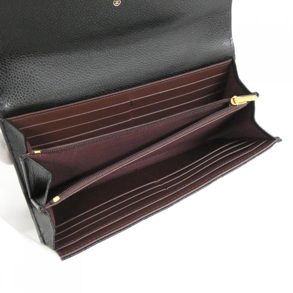 Chanel Timeless Classic Line Caviar Skin Long Wallet