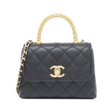 Chanel COCO HANDLE Calf Chain Clutch