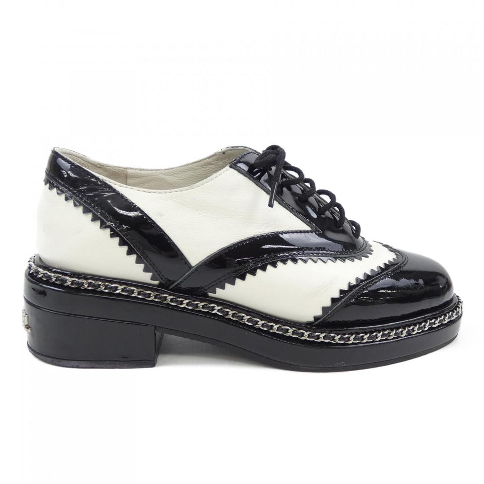 Chanel G35316Y51051 Lambskin Patent Calfskin Lace-up Shoes