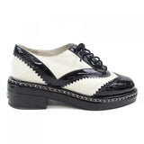 Chanel G35316Y51051 Lambskin Patent Calfskin Lace-up Shoes