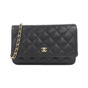 Chanel Timeless Classic Caviar Skin Chain Wallet