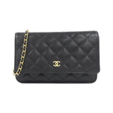 Chanel Timeless Classic Caviar Skin Chain Wallet