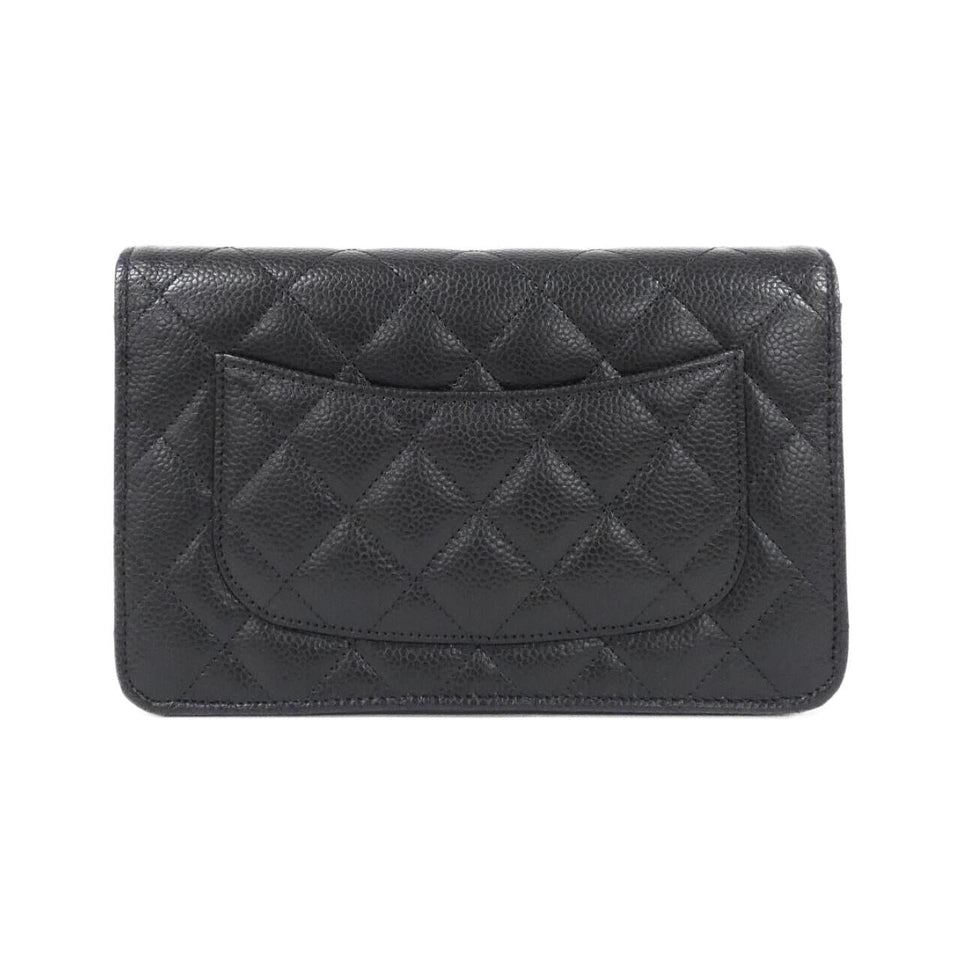 Chanel Timeless Classic Caviar Skin Chain Wallet