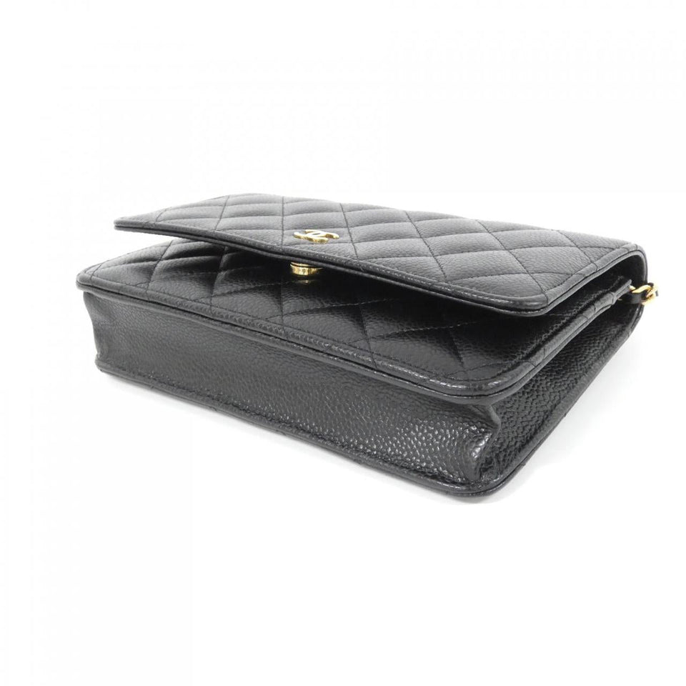 Chanel Timeless Classic Caviar Skin Chain Wallet