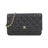 Chanel Timeless Classic Caviar Skin Chain Wallet