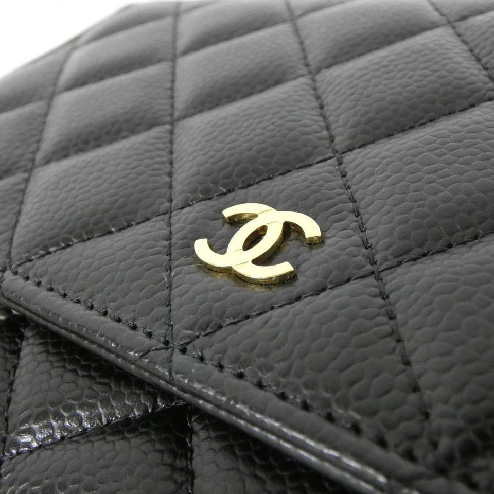 Chanel Timeless Classic Caviar Skin Chain Wallet