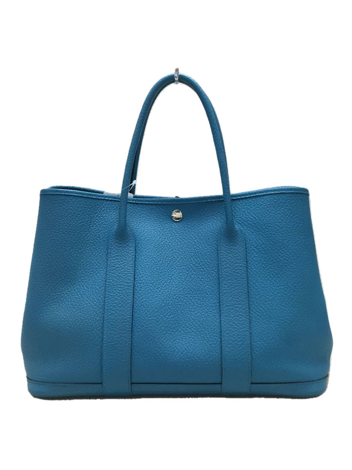 Hermes Garden Party PM Leather Handbag Blue