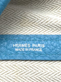Hermes Garden Party PM Leather Handbag Blue