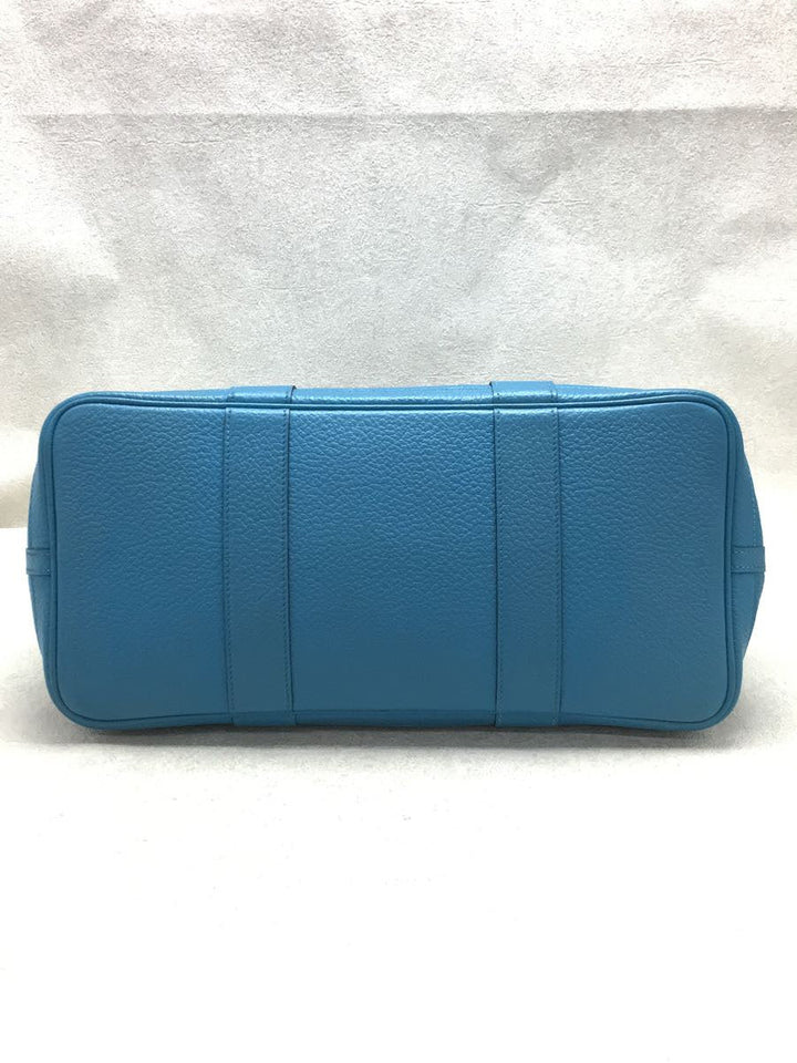 Hermes Garden Party PM Leather Handbag Blue